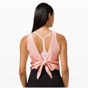 Lululemon Its a Tie Tank in pink mist EUC SZ2